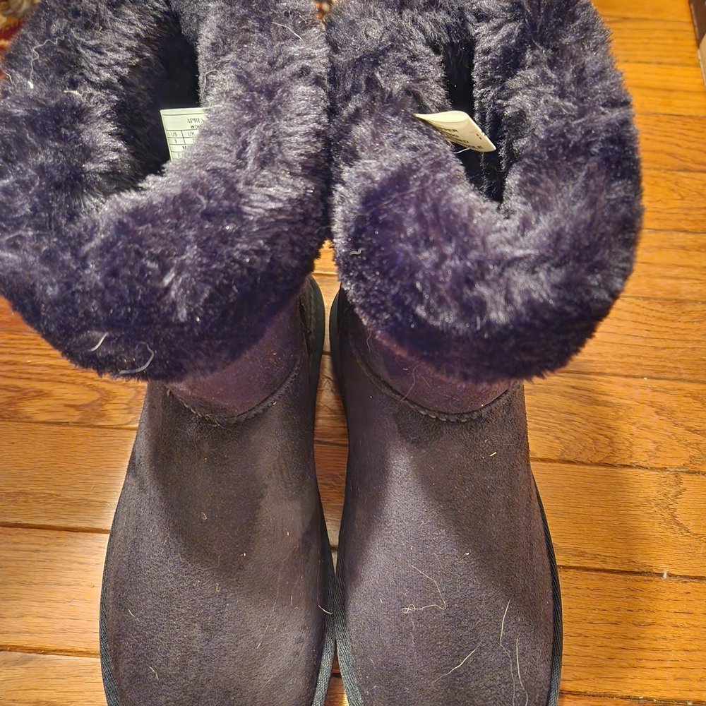 Women's Plush Black Ankle Boots
